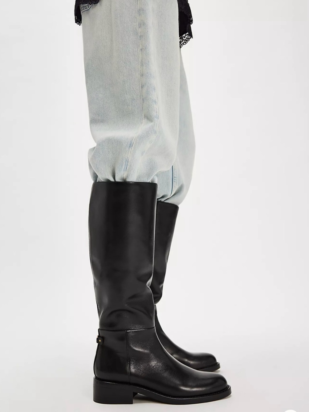 Sam Edelman Milla Tall Black Leather Boots